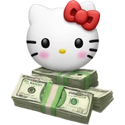 Hello kitty money sticker