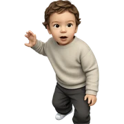 boy with brown hair portrait sticker