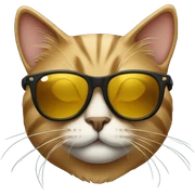 Cat with sunglasses sticker