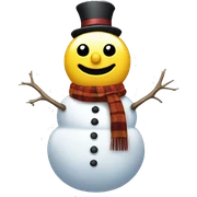 Yellow snowman sticker