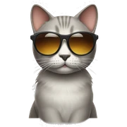 Cat with sunglasses sticker