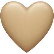 beige heart sticker