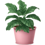 Pink plant in pale pink pot sticker