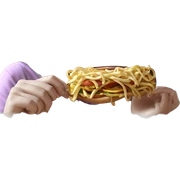 eating food with long hair sticker