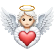 heart with angel wings sticker