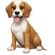 dog with cristhmas hay sticker