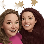smiling girls with long hair sticker