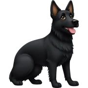 Black German Shepard  sticker