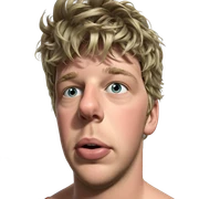 realistic parody of blonde guy sticker