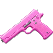 pink gun sticker