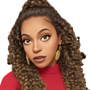 portrait of a girl with earrings sticker