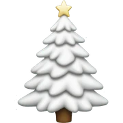 White Christmas tree with no ordimants sticker