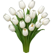 white tulip bouquet  sticker
