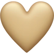 Beige heart sticker