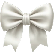 white satin bow sticker