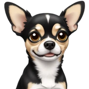 Chihuahua negro, chihuchua gris con blanco sticker