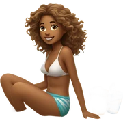 Beach girl asthetick sticker