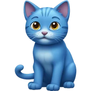 blue cat sticker