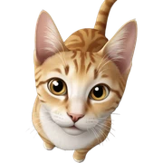 realistic cat focused on viewer sticker