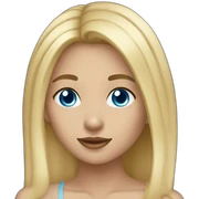 Maleia girl blonde blue eyes sticker