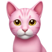 Pink cat sticker