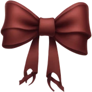 Dark red bow sticker