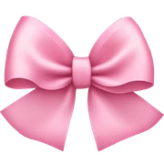light pink ribbon bow sticker