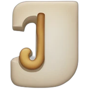 Letter J sticker