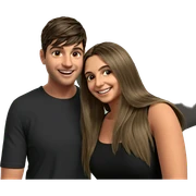 happy couple sharing a moment sticker