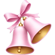 Light pink Christmas bells sticker