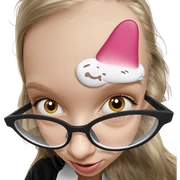 realistic girl with cat ears sticker