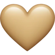 beige emoji heart  sticker