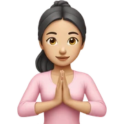 asian yoga girl light pink clothes  sticker