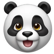 Cute panda bear sticker