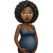 Pretty pregnant black women sticker