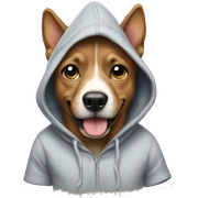 dog wearing a hoodie  sticker