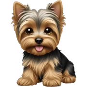 Yorkie puppy sticker