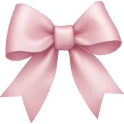 light pink ribbon bow sticker