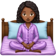 Black girl in pyjamas
 sticker