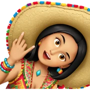 Fiestero with Sombrero sticker