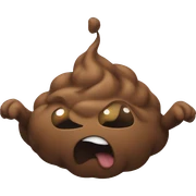 Flying poo sticker