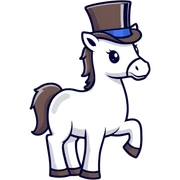 Horse Smith a top hat sticker
