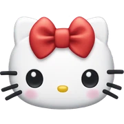 Sanrio hello kitty red bow  sticker