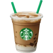Starbuck ice coffee with ice cubes sticker
