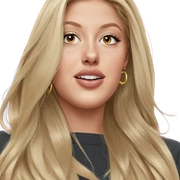 blonde girl portrait with earrings sticker