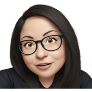 smiling girl with glasses sticker