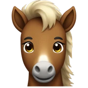 Brown pony sticker