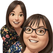 happy girls in floral dresses sticker