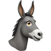 Hooded donkey sticker