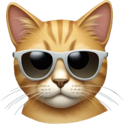 Cat with sunglasses sticker